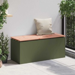 Banc de jardin Vert olive 100 x 40 x 43 cm Acier 537592537592