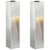 Lumière de Chemin LED Solaire 2 pcs Argenté Galvanisé 537596537596