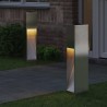 Lumière de Chemin LED Solaire 2 pcs Argenté Acier inoxydable 537597537597