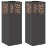 Lumière de chemin LED solaire 2 pcs Noir Acier laminé à froid 537606537606