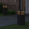 Lumière de chemin LED solaire 2 pcs Noir Acier laminé à froid 537606537606