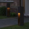 Lumière de Chemin LED Solaire 2 pcs Noir Acier laminé à froid 537610537610
