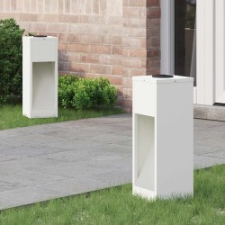 Lumière de Chemin LED Solaire 2 pcs Blanc Acier laminé à froid 537611537611