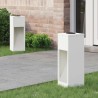 Lumière de Chemin LED Solaire 2 pcs Blanc Acier laminé à froid 537611537611