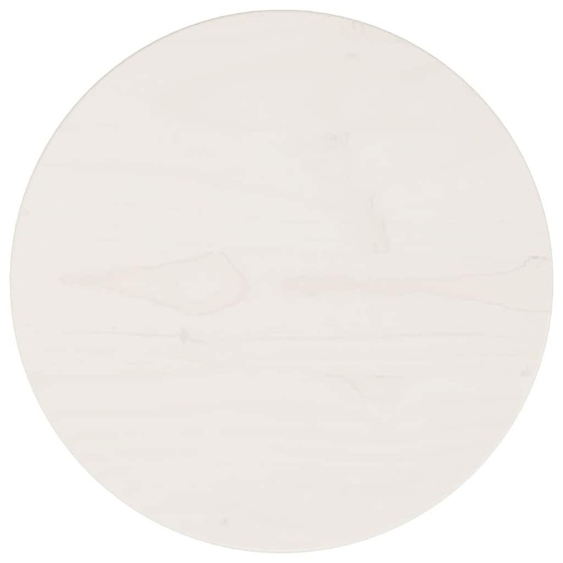 Dessus de table Blanc Ø30x2,5 cm Bois de pin massif 537616537616