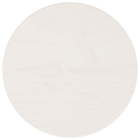 Dessus de table Blanc Ø30x2,5 cm Bois de pin massif 537616537616