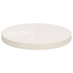 Dessus de table Blanc Ø30x2,5 cm Bois de pin massif 537616537616