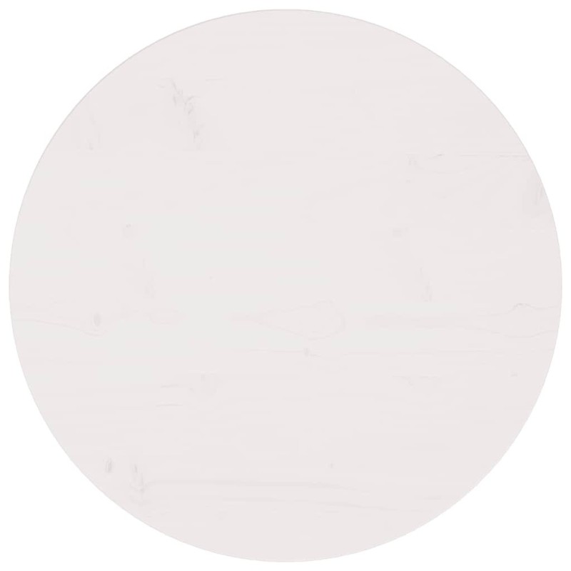 Dessus de table Blanc Ø60x2,5 cm Bois de pin massif 537619537619