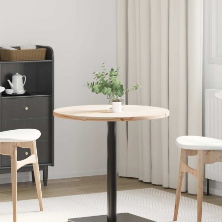 Dessus de table Ø70x2,5 cm Bois de pin massif 537623537623