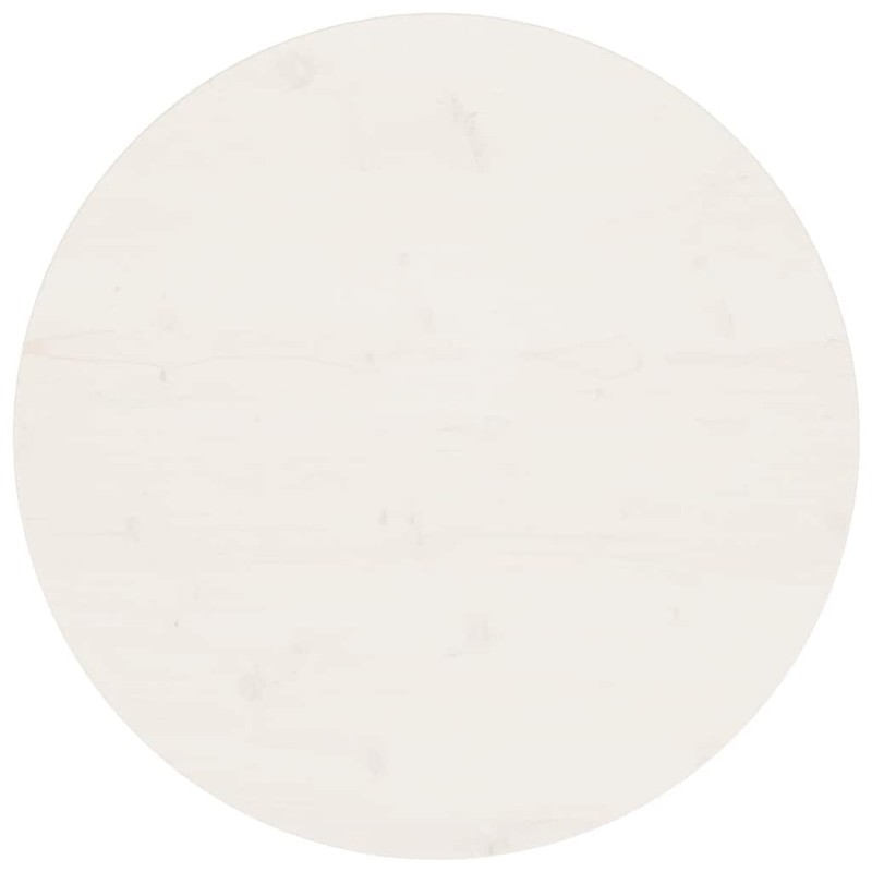 Dessus de table Blanc Ø70x2,5 cm Bois de pin massif 537632537632