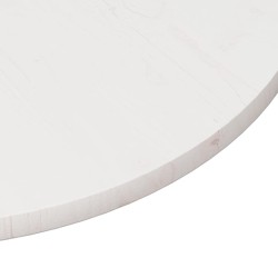 Dessus de table Blanc Ø80x2,5 cm Bois de pin massif 537633537633