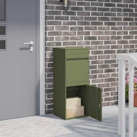Boîte de dépôt de colis Vert olive 41 x 38 x 103 cm Acier 537642537642