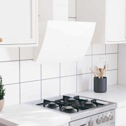 Hotte murale 60 cm Acier et verre trempé Blanc 537643537643