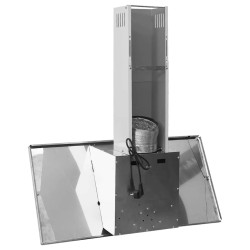 Hotte murale 90 cm Acier inoxydable et verre trempé Argenté 537644537644