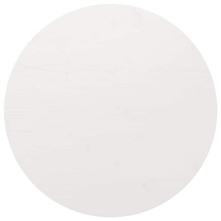 Dessus de table Blanc Ø90x2,5 cm Bois de pin massif 537645537645