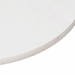 Dessus de table Blanc Ø90x2,5 cm Bois de pin massif 537645537645