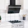 Hotte murale 60 cm Acier et verre trempé Noir 537650537650