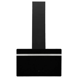 Hotte murale 60 cm Acier et verre trempé Noir 537650537650