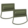 Poignées de Meuble 2 pcs Vert olive 85 x 45 mm Métал 537664537664