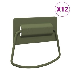 Poignées de Meuble 12 pcs Vert olive 85 x 45 mm Métал 537665537665