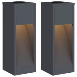 Lumière de Chemin LED Solaire 2 pcs Anthracite 537669537669