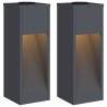 Lumière de Chemin LED Solaire 2 pcs Anthracite 537669537669