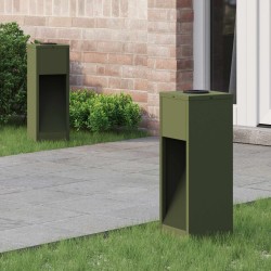 Lumière de Chemin LED Solaire 2 pcs Vert olive 537675537675