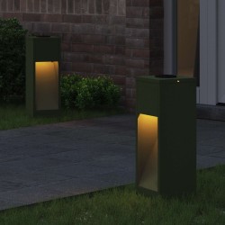 Lumière de Chemin LED Solaire 2 pcs Vert olive 537675537675