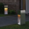 Lumière de Chemin LED Solaire 2 pcs Argenté Acier inoxydable 537676537676