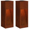 Lumière de Chemin LED Solaire 2 pcs Bronze Acier patiné 537678537678