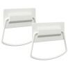 Poignées de Cabinet 2 pcs Blanc 85 x 45 mm Métал 537679537679