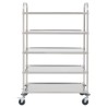 Chariot de cuisine à 5 niveaux 107x55x147 cm Acier inoxydable 537680537680