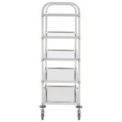 Chariot de cuisine à 5 niveaux 107x55x147 cm Acier inoxydable 537680537680