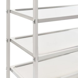 Chariot de cuisine à 5 niveaux 107x55x147 cm Acier inoxydable 537680537680