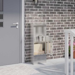 Boîte de dépôt de colis avec porte Argenté 44,5 x 29 x 110,5 cm 537682537682