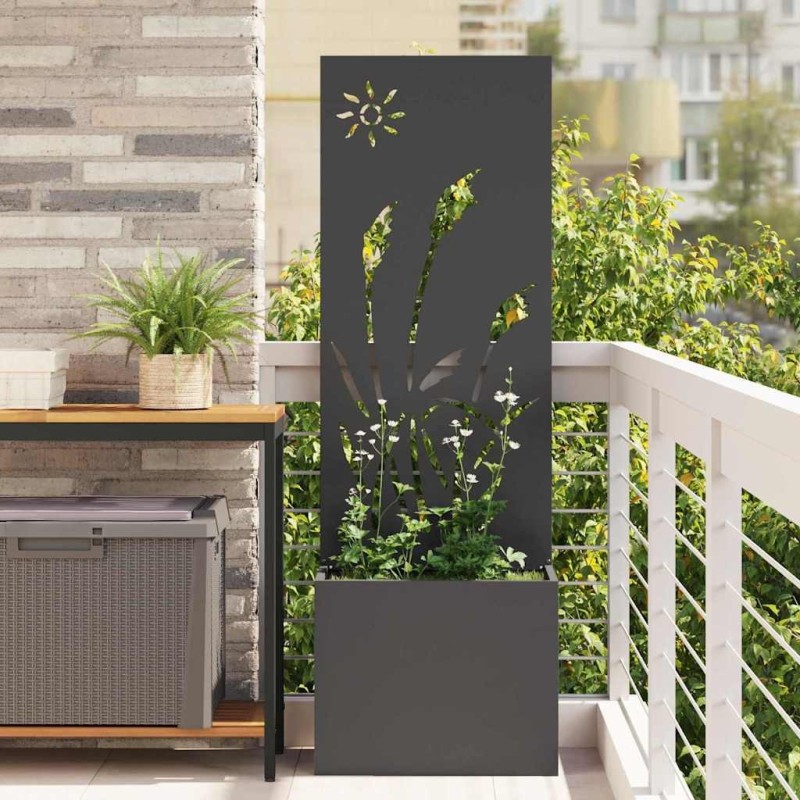 Écran de confidentialité de jardin Fretwork Noir 50 x 150 cm 537689537689