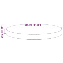 Dessus de table Ø30x2,5 cm Bois de pin massif 537692537692