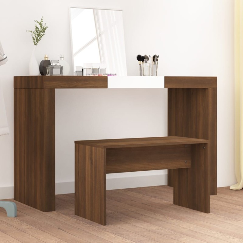 Tabouret de toilette Chêne marron 70x35x45 cm Bois d'ingénierie 537693537693