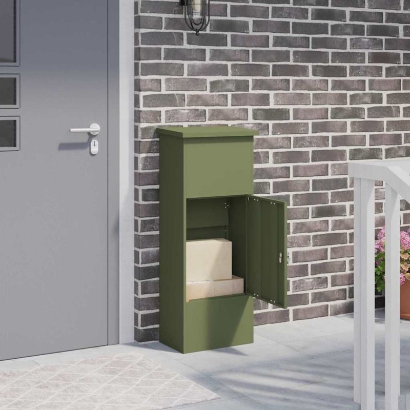 Boîte de dépôt de colis Vert olive 44,5 x 29 x 110,5 cm Acier 537696537696
