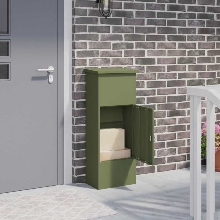 Boîte de dépôt de colis Vert olive 44,5 x 29 x 110,5 cm Acier 537696537696
