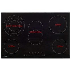 Plaque de cuisson Céramique 5 brûleurs Contrôle tactile 8500 W 537700537700
