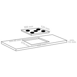 Plaque de cuisson Céramique 5 brûleurs Contrôle tactile 8500 W 537700537700