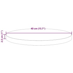 Dessus de table Ø40x2,5 cm Bois de pin massif 537702537702