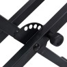 Support de clavier à double empattement et cadre en X Noir 537704537704