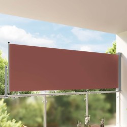 Auvent latéral rétractable de patio 120x300 cm Marron 537706537706