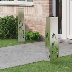 Lumière de chemin LED solaire 2 pcs Argenté Acier inoxydable 537709537709