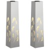 Lumière de chemin LED solaire 2 pcs Argenté Acier inoxydable 537709537709