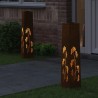 Lumière de chemin LED solaire 2 pcs Rouillé Acier patiné 537710537710