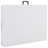 Table pliable de jardin avec 2 bancs 180 cm Acier et PEHD Blanc 537718537718