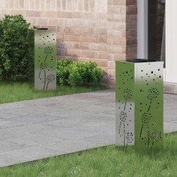 Lumière de chemin LED solaire 2 pcs Argenté Acier Galvanisé 537720537720